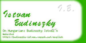 istvan budinszky business card